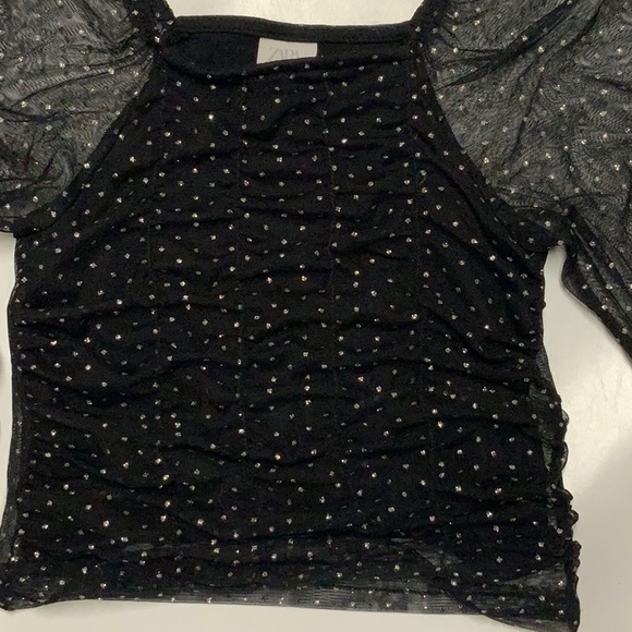 Girls Rhinestone and Tulle Top, Size 10 - Picture 4 of 5